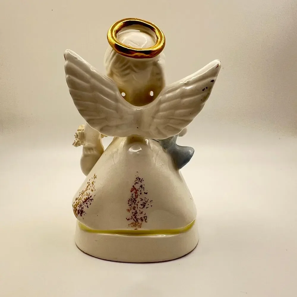 Vintage Napco Japan January Birthday Angel Time Figurine Girl New Years A1361